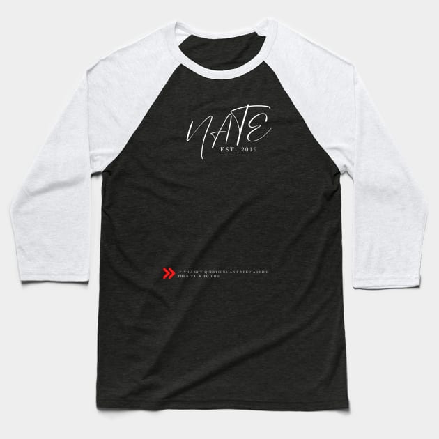 NF Nate Baseball T-Shirt by Lottz_Design 